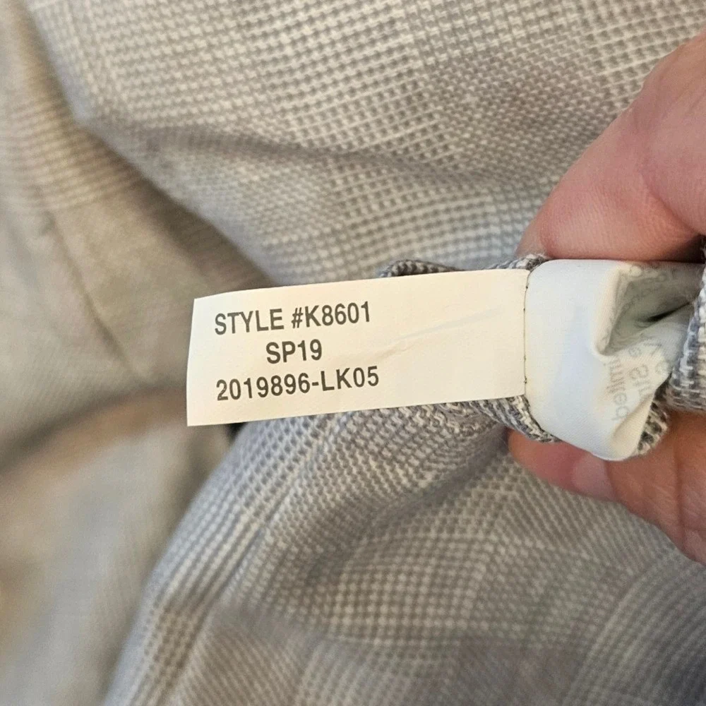 J.Crew Ludlow Slim Fit Linen Cotton Blazer Grey White K8601 Sport Coat Mens 42R